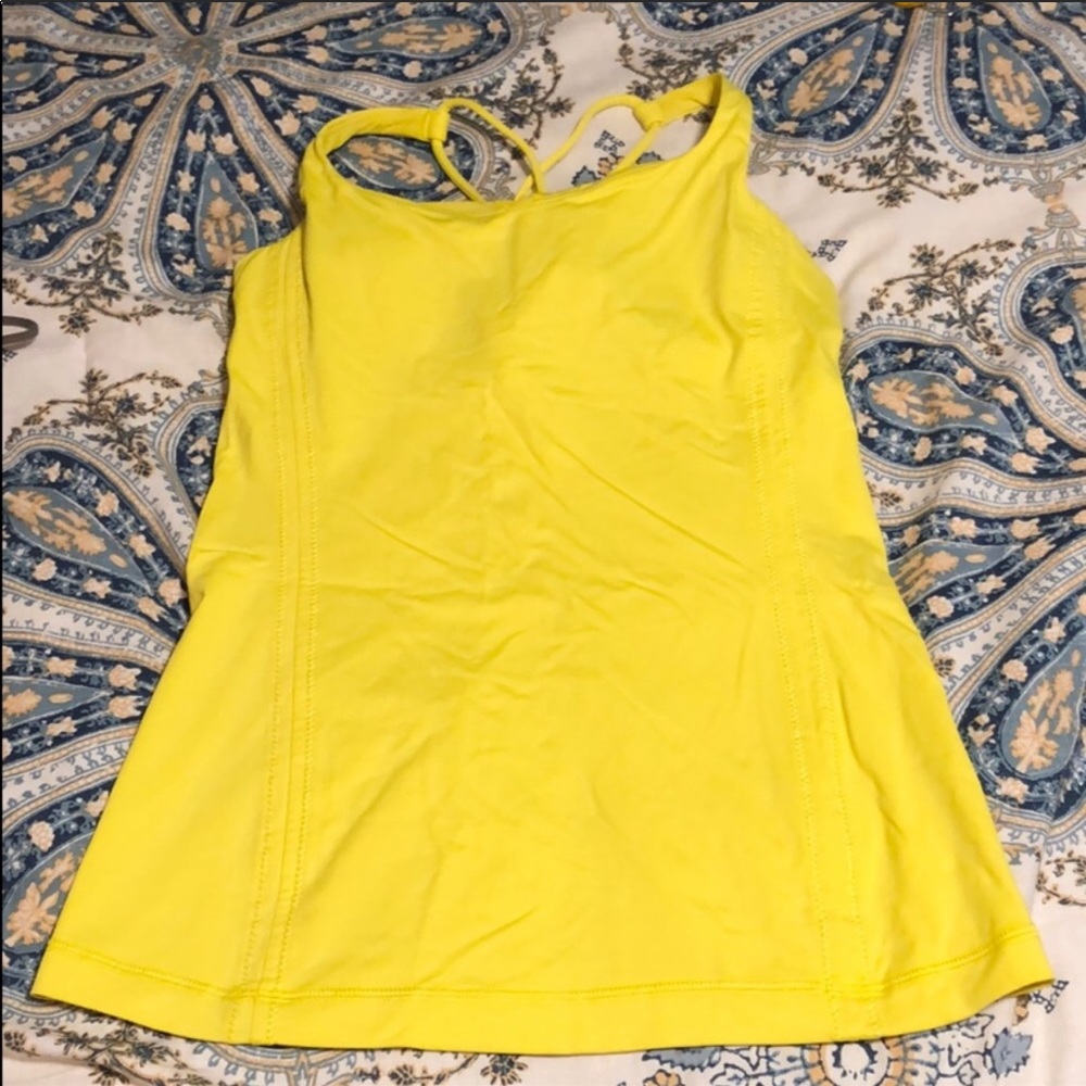 Yellow Lululemon size 4 Tank top